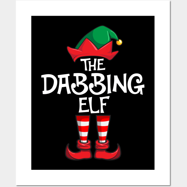 Dabbing Elf Matching Family Christmas Wall Art by hazlleylyavlda